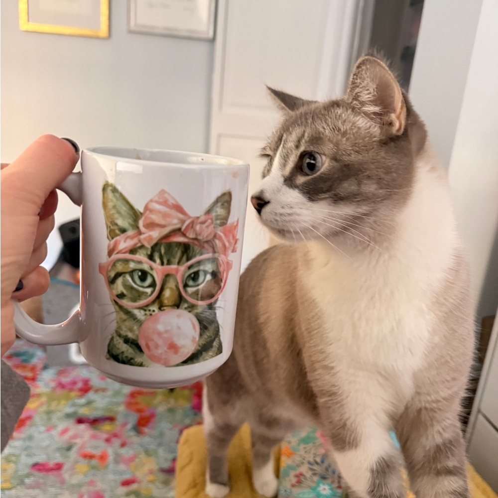 Bubblegum Cat Mug - Picture 2 of 3